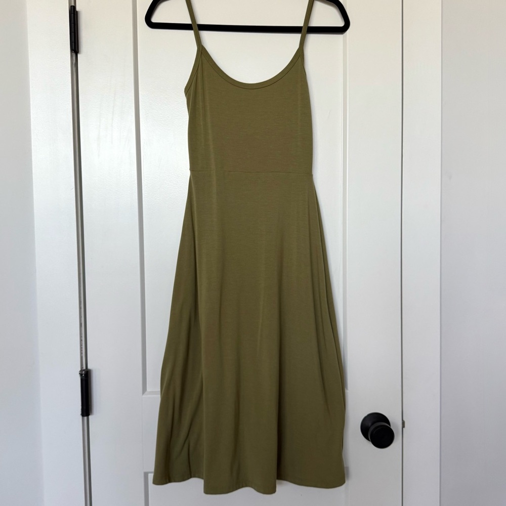 Forever 21 Khaki Green/ Sage Midi Dress